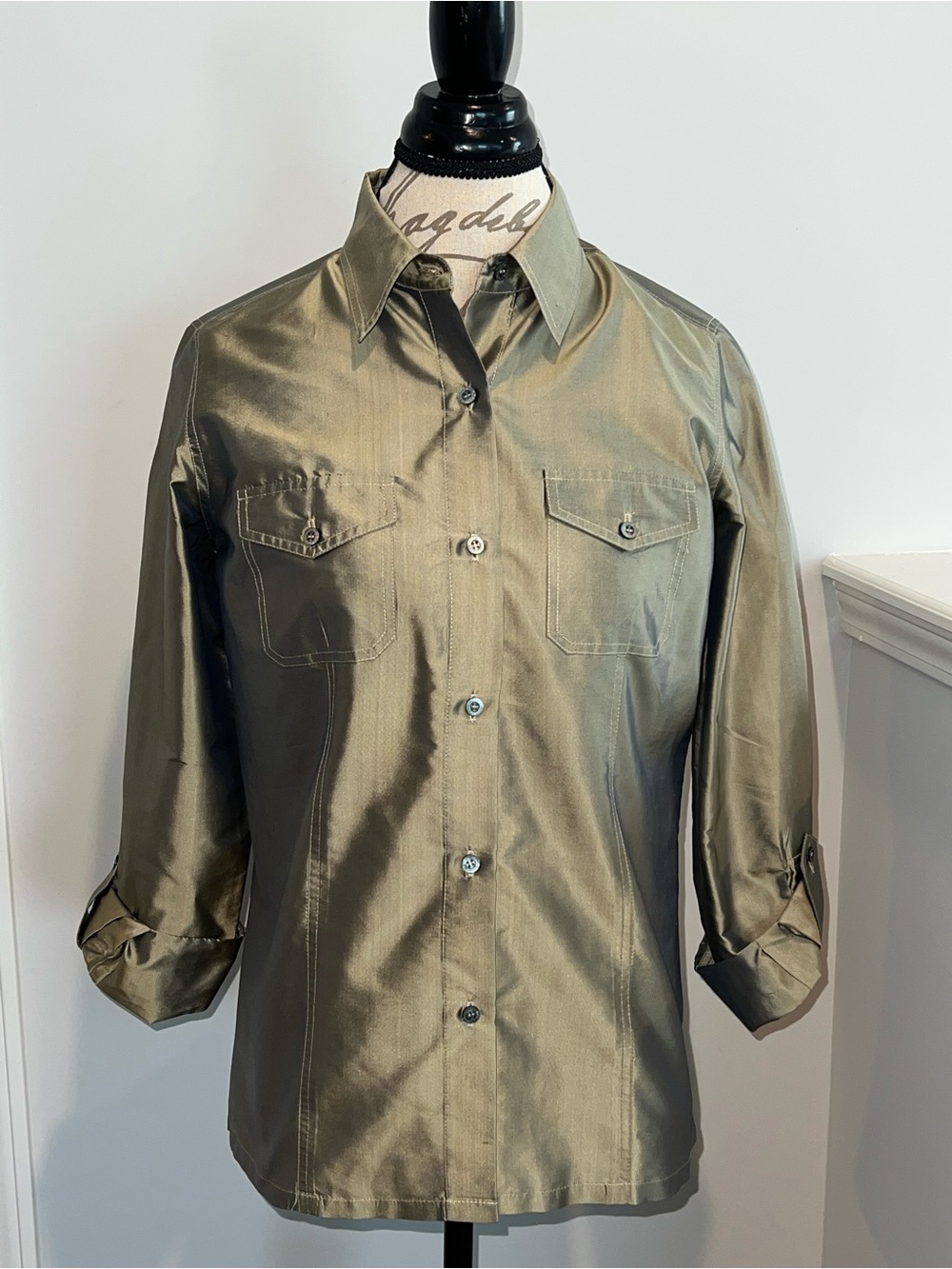 Rare Jim Thompson Thai Silk Button-Down Shirt — Size 10